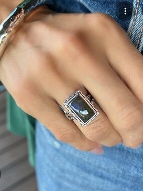 New, Sterling Silver, Labrodite Ring By Inspiranza Designs